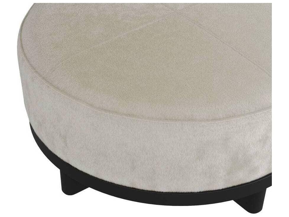 Arteriors Home White Ebony Upholstered Aurora Ottoman