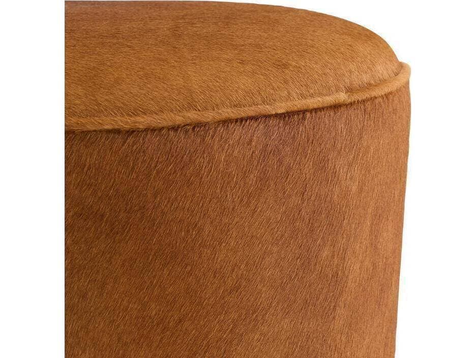 Arteriors Home Koda Brown Ebony Black Leather Ottoman