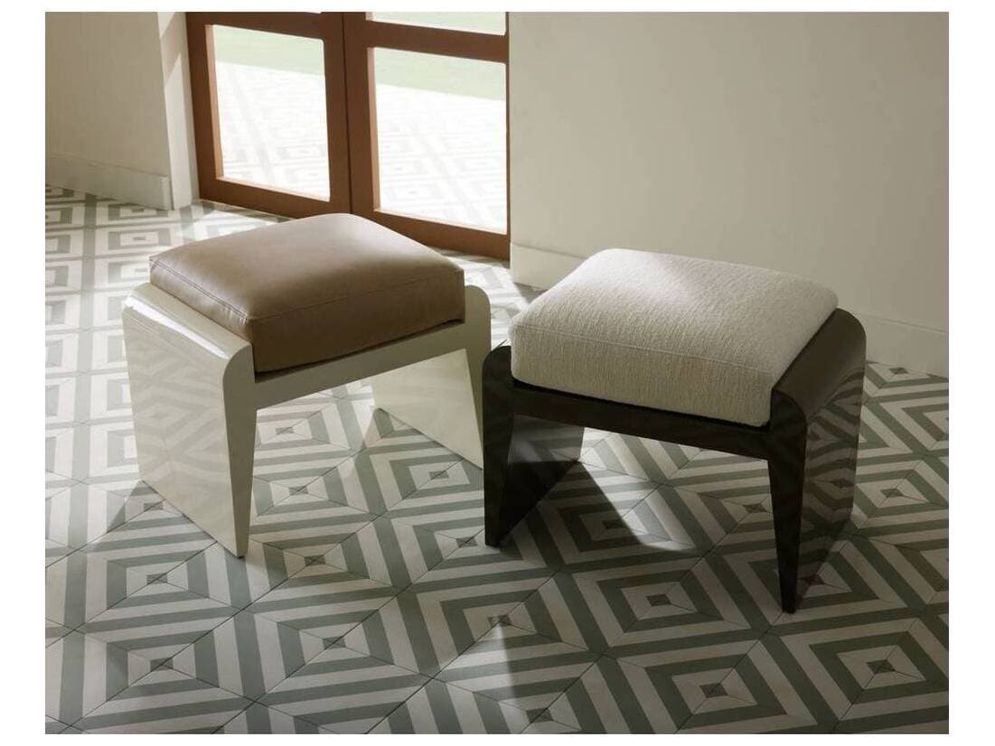 Arteriors Home Alanna Sand Ivory White Upholstered Ottoman