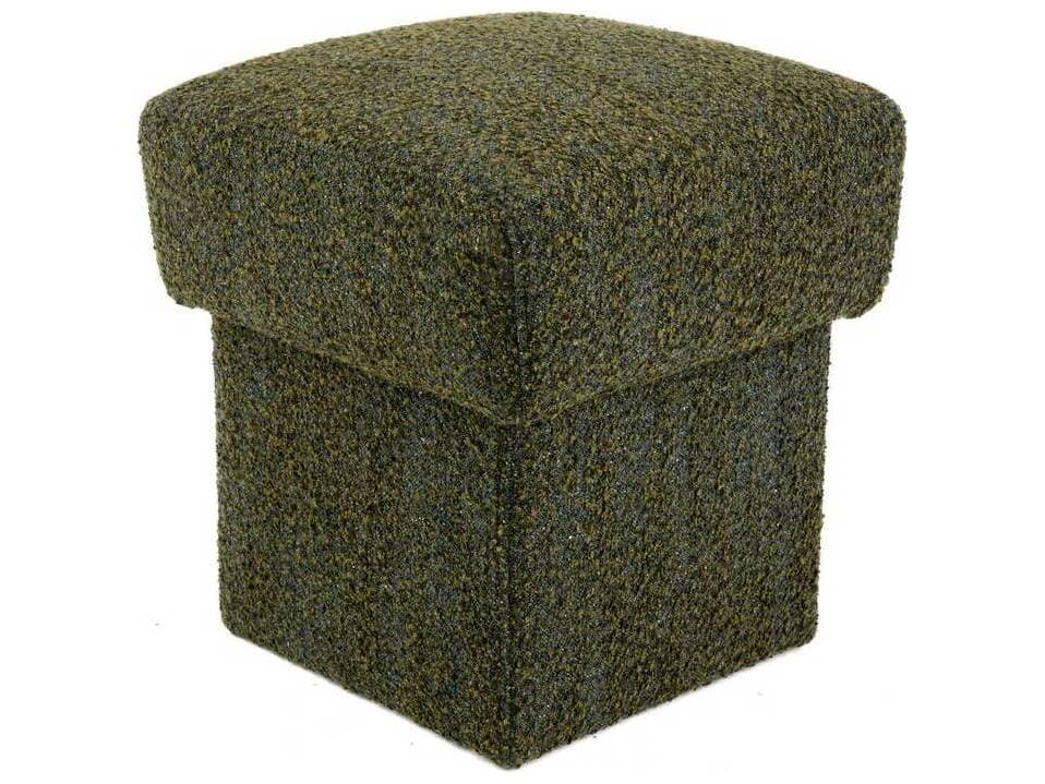 Arteriors Home Olive Green Upholstered Athens Ottoman