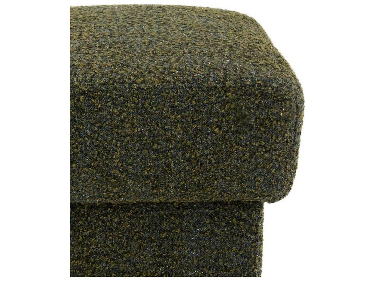 Arteriors Home Olive Green Upholstered Athens Ottoman
