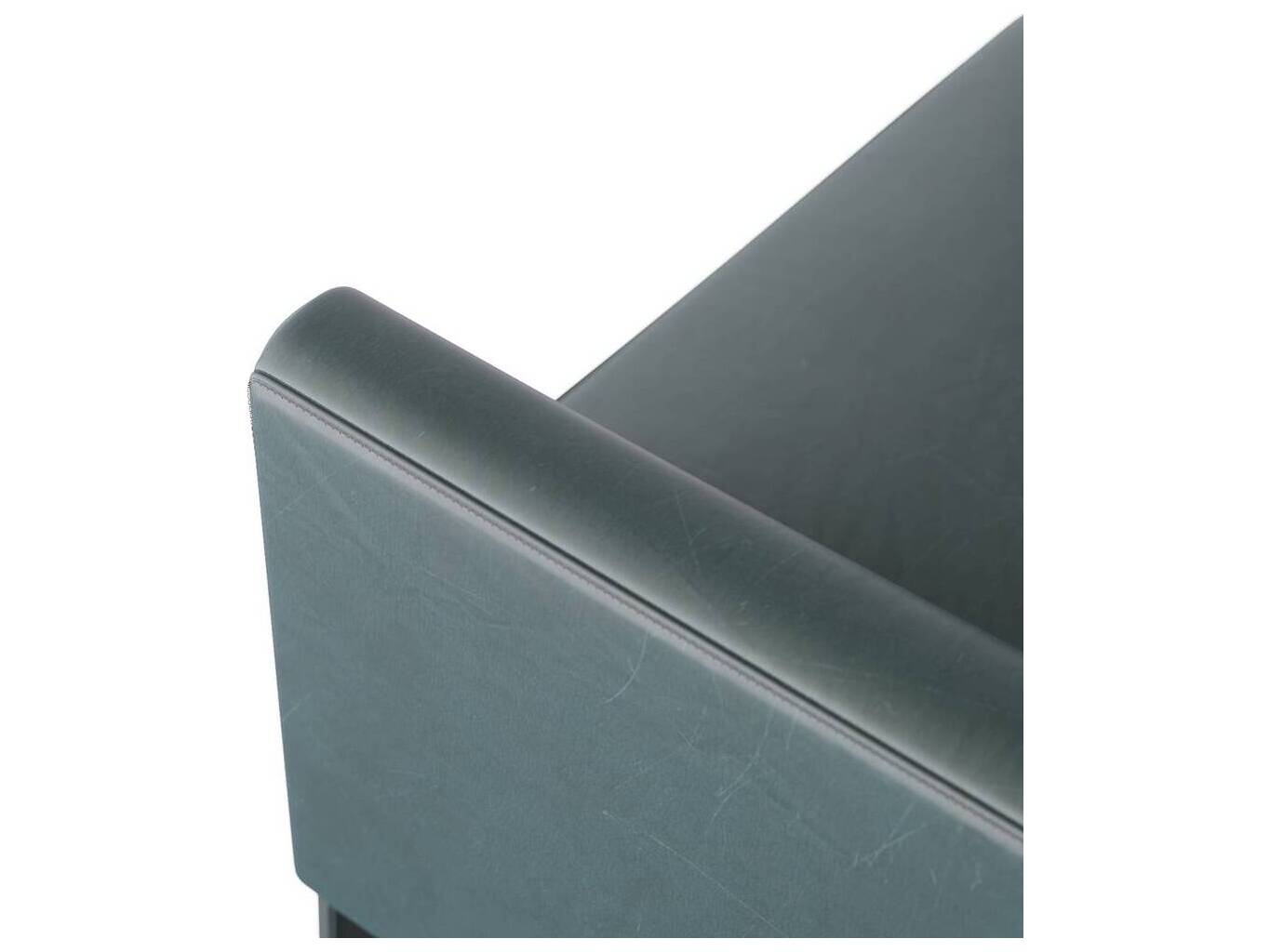 Arteriors Home Gray Leather Accent Chair Bleu