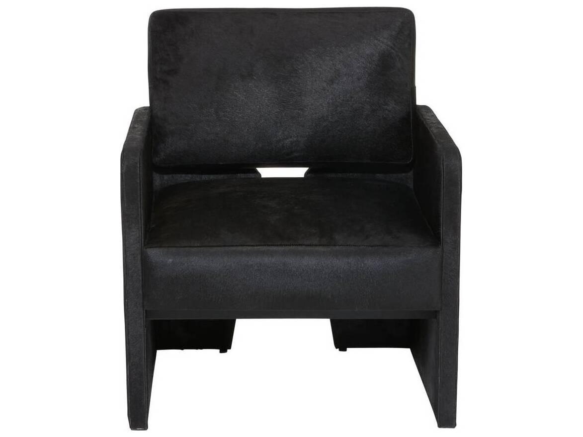Arteriors Home Black Leather Accent Chair Devine