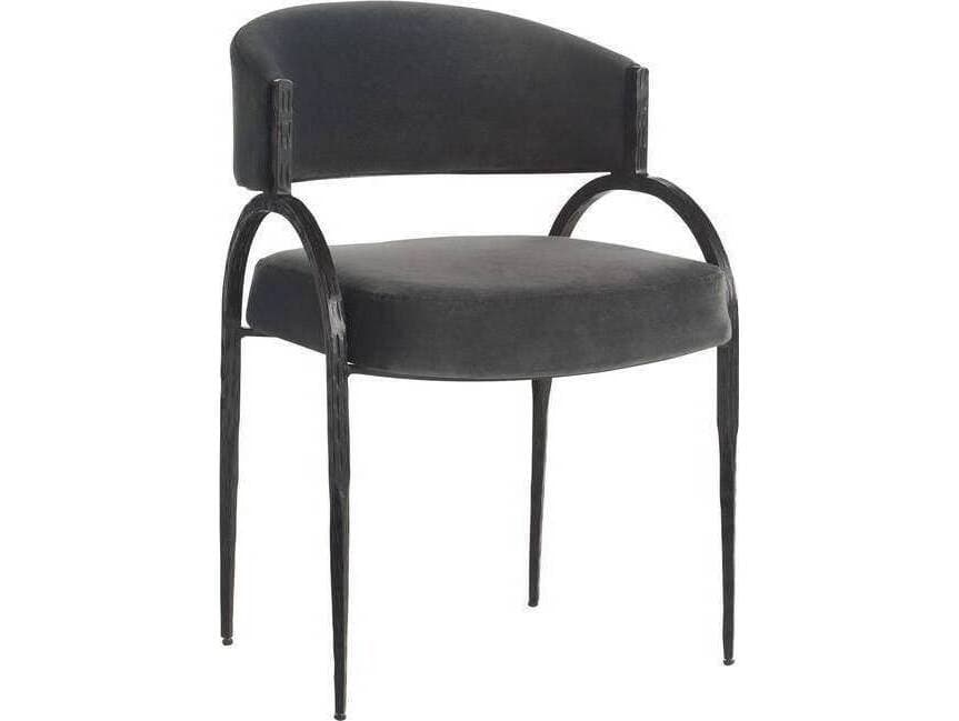 Arteriors Home Bahati Black Upholstered Armless Dining Chair