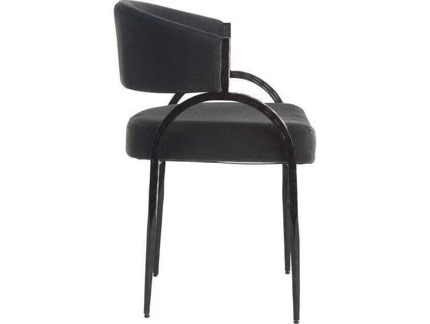 Arteriors Home Bahati Black Upholstered Armless Dining Chair