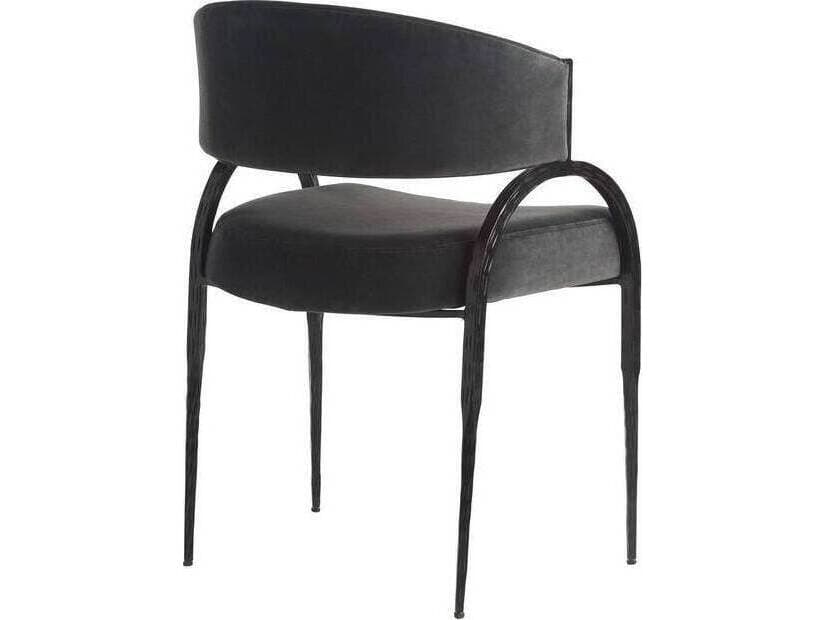 Arteriors Home Bahati Black Upholstered Armless Dining Chair