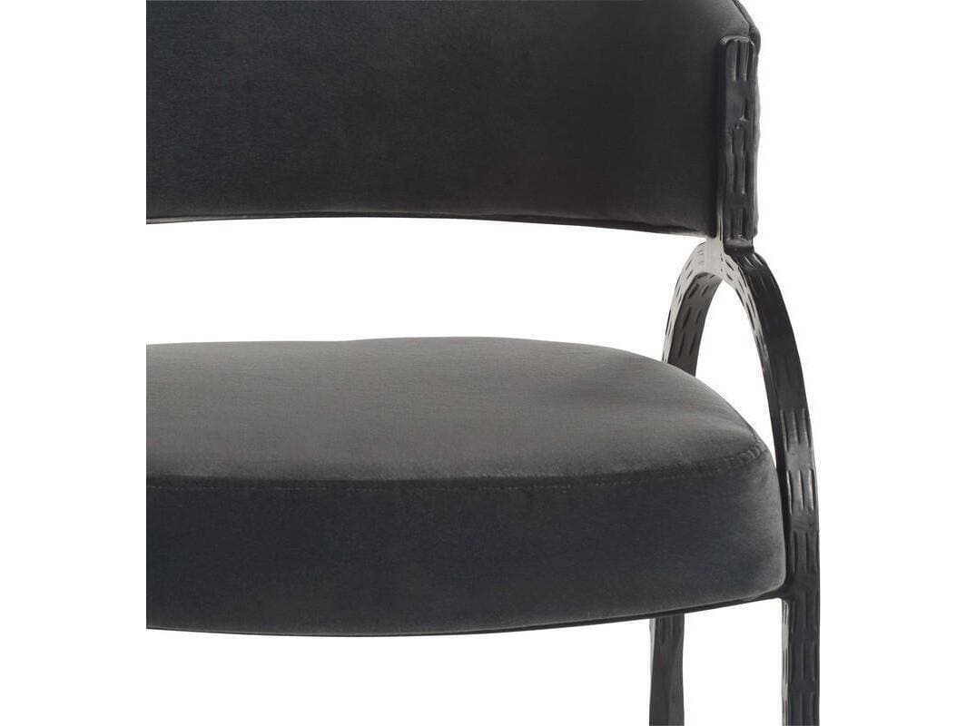 Arteriors Home Bahati Black Upholstered Armless Dining Chair