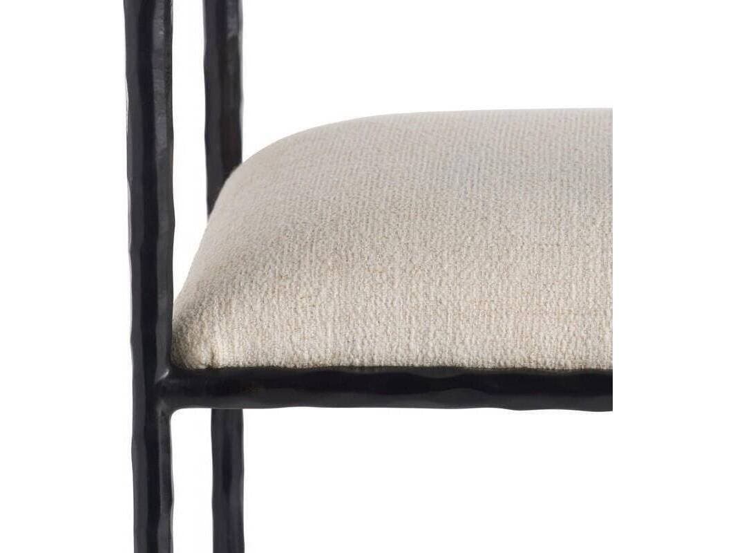 Arteriors Home Barbana White Upholstered Arm Dining Chair