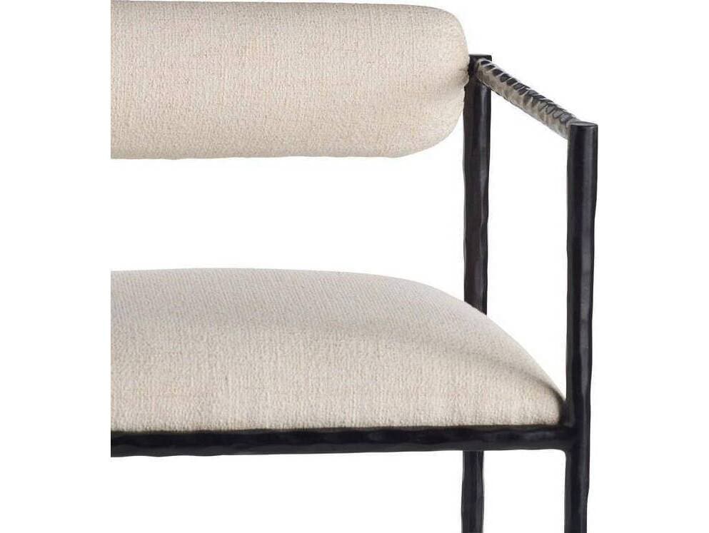 Arteriors Home Barbana White Upholstered Arm Dining Chair