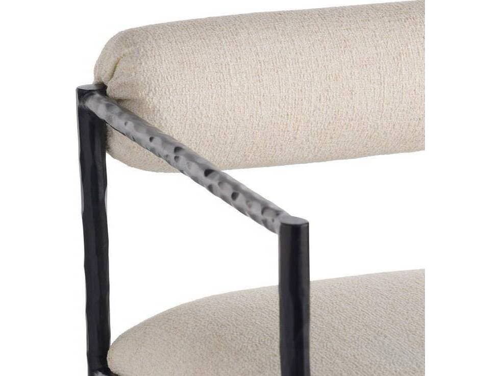 Arteriors Home Barbana White Upholstered Arm Dining Chair