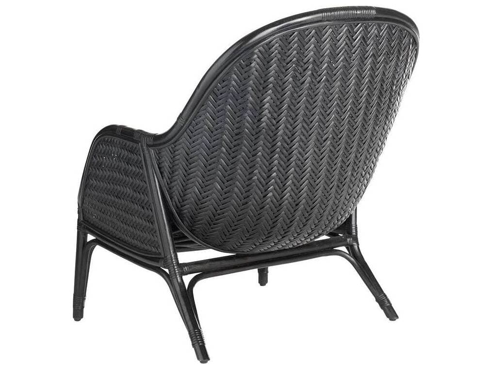 Arteriors Home Black Faux Leather Accent Chair Bonnie