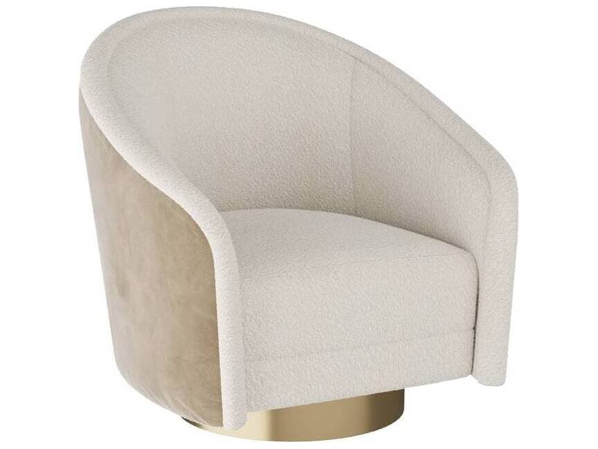 Arteriors Home Swivel Cream Accent Chair Aljona