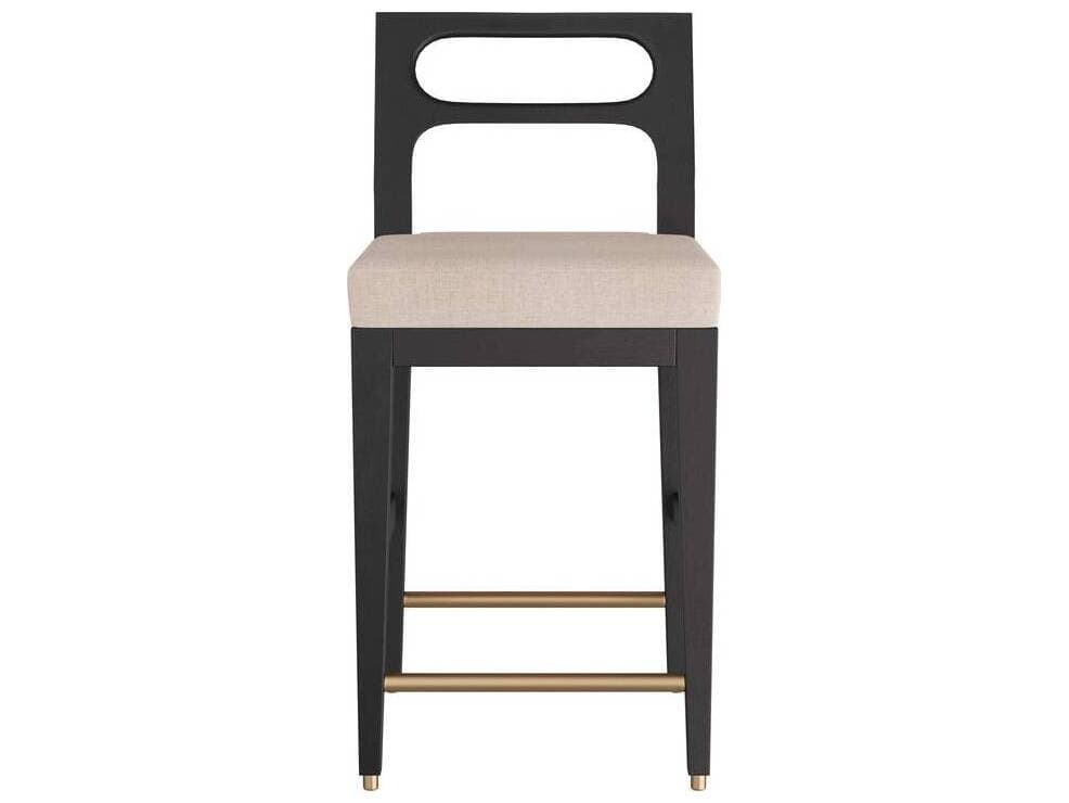 Arteriors Home Thaden Natural Ebony Upholstered Mango Wood Counter Stool