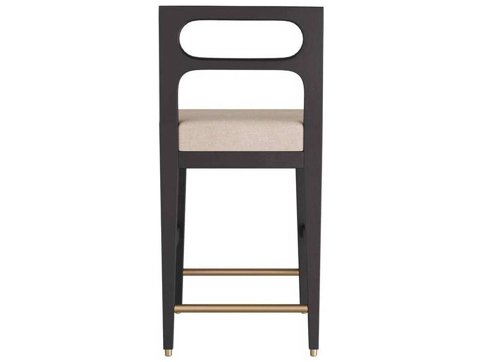 Arteriors Home Thaden Natural Ebony Upholstered Mango Wood Counter Stool