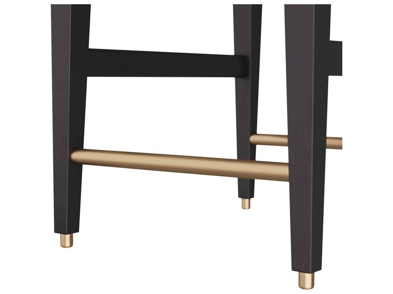 Arteriors Home Thaden Natural Ebony Upholstered Mango Wood Counter Stool