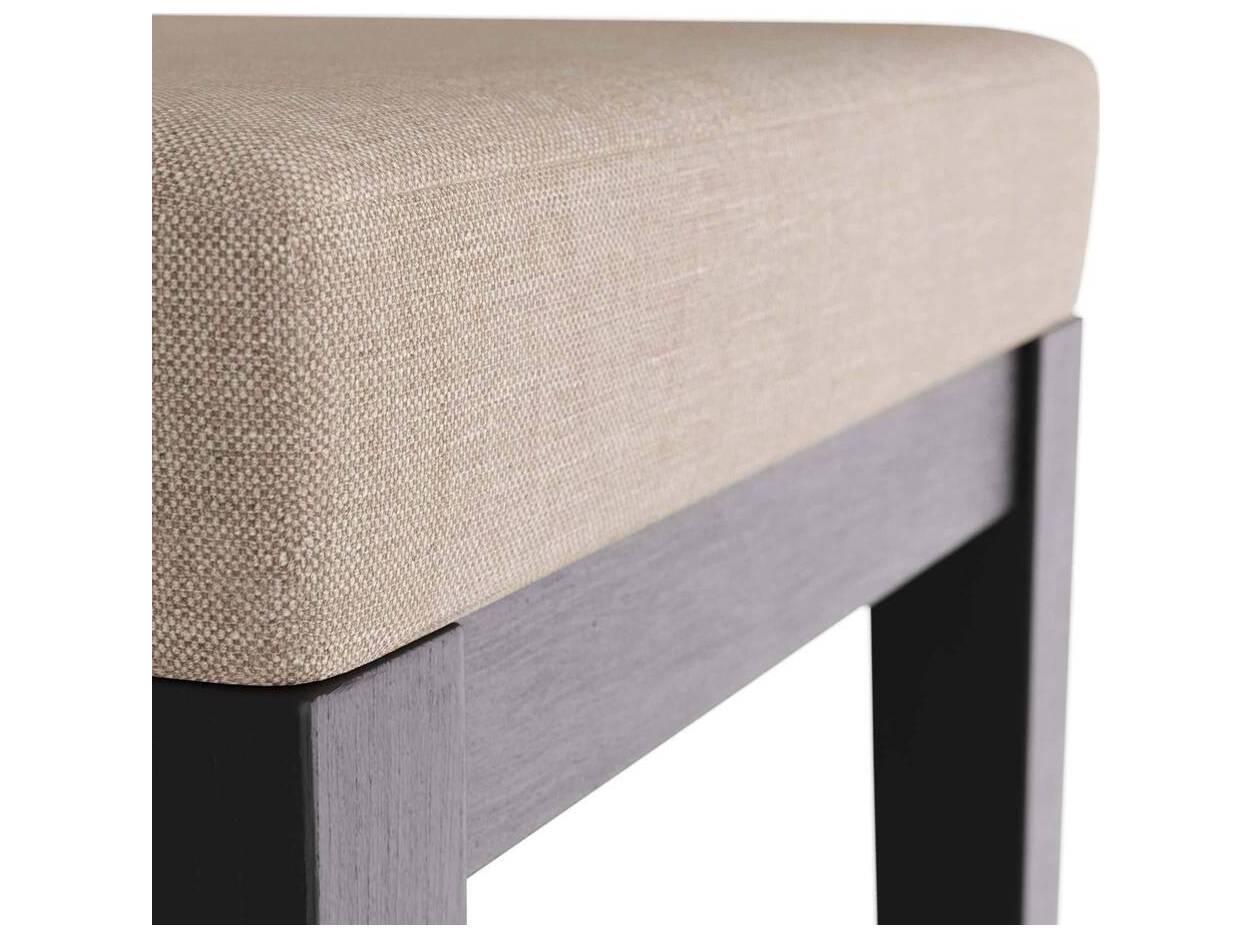 Arteriors Home Thaden Natural Ebony Upholstered Mango Wood Bar Stool