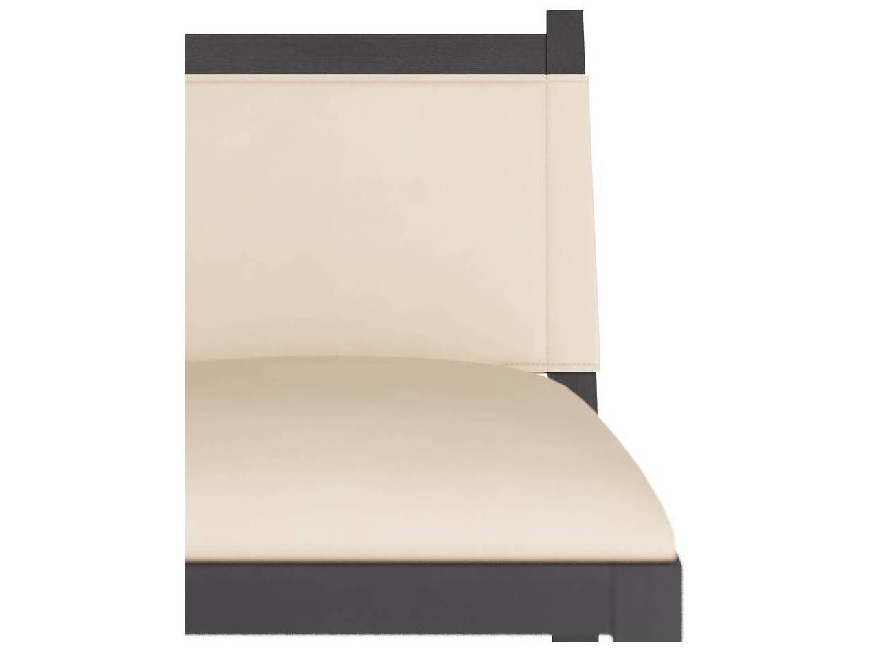 Arteriors Home Burdock Vanilla Ebony Upholstered Beech Wood Counter Stool