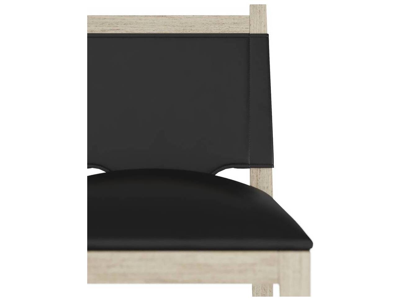 Arteriors Home Burdock Black Smoke Upholstered Beech Wood Counter Stool