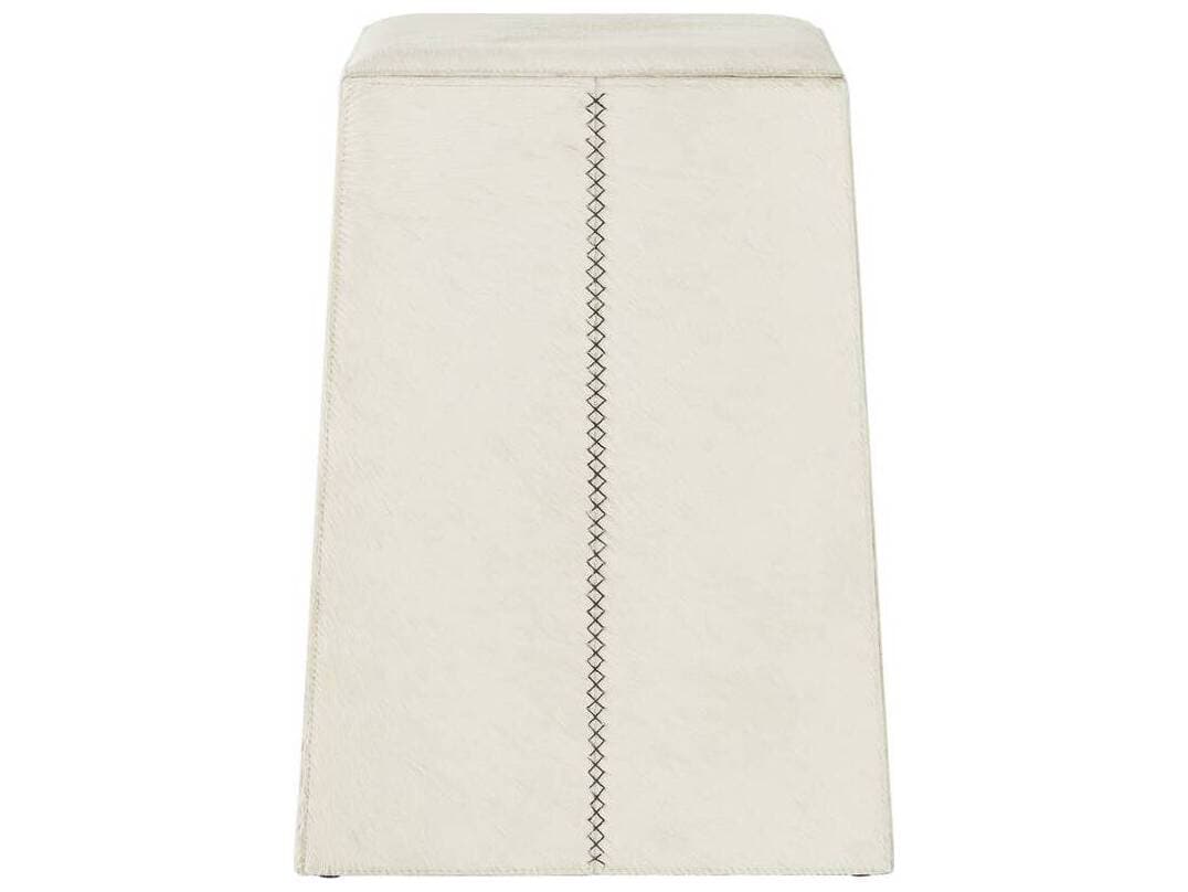 Arteriors Home White Antique Brass Upholstered Counter Stool Cowan