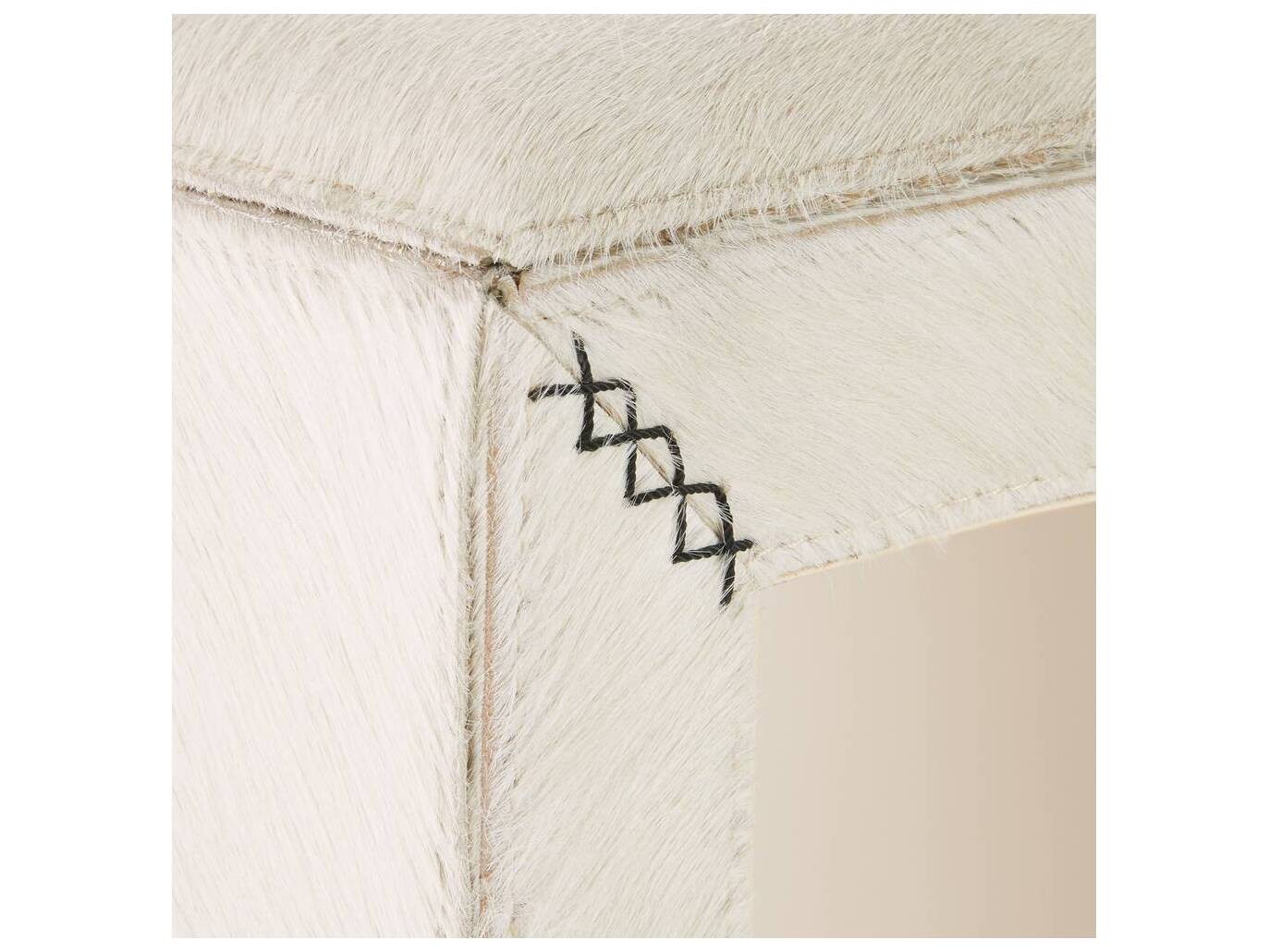 Arteriors Home White Antique Brass Upholstered Counter Stool Cowan