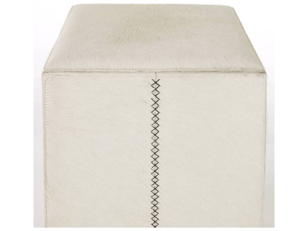 Arteriors Home White Antique Brass Upholstered Counter Stool Cowan