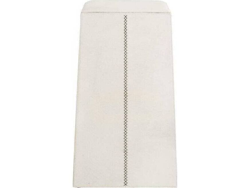 Arteriors Home Cowan White Antique Brass Gold Leather Bar Stool