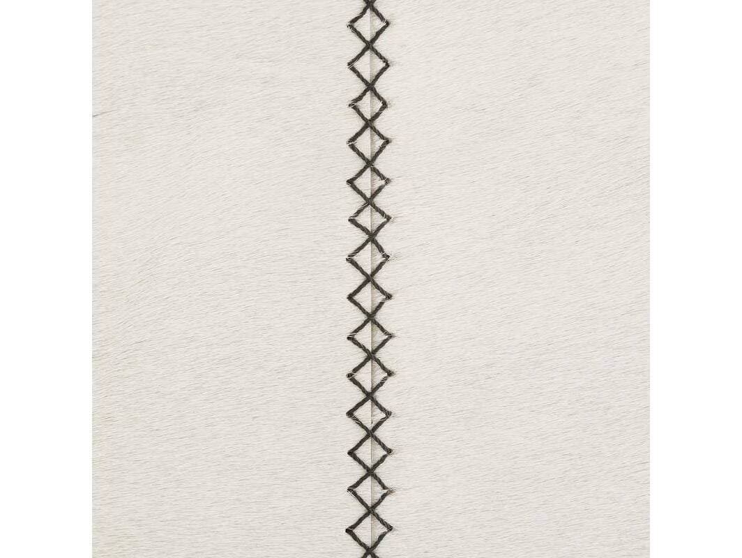 Arteriors Home Cowan White Antique Brass Gold Leather Bar Stool