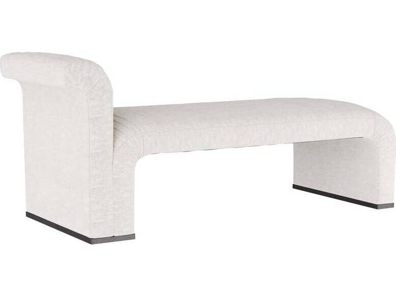 Arteriors Home Polar Grey Ash White Upholstered Weaver Chaise