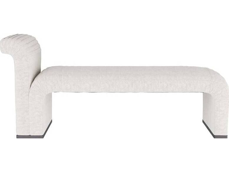 Arteriors Home Polar Grey Ash White Upholstered Weaver Chaise