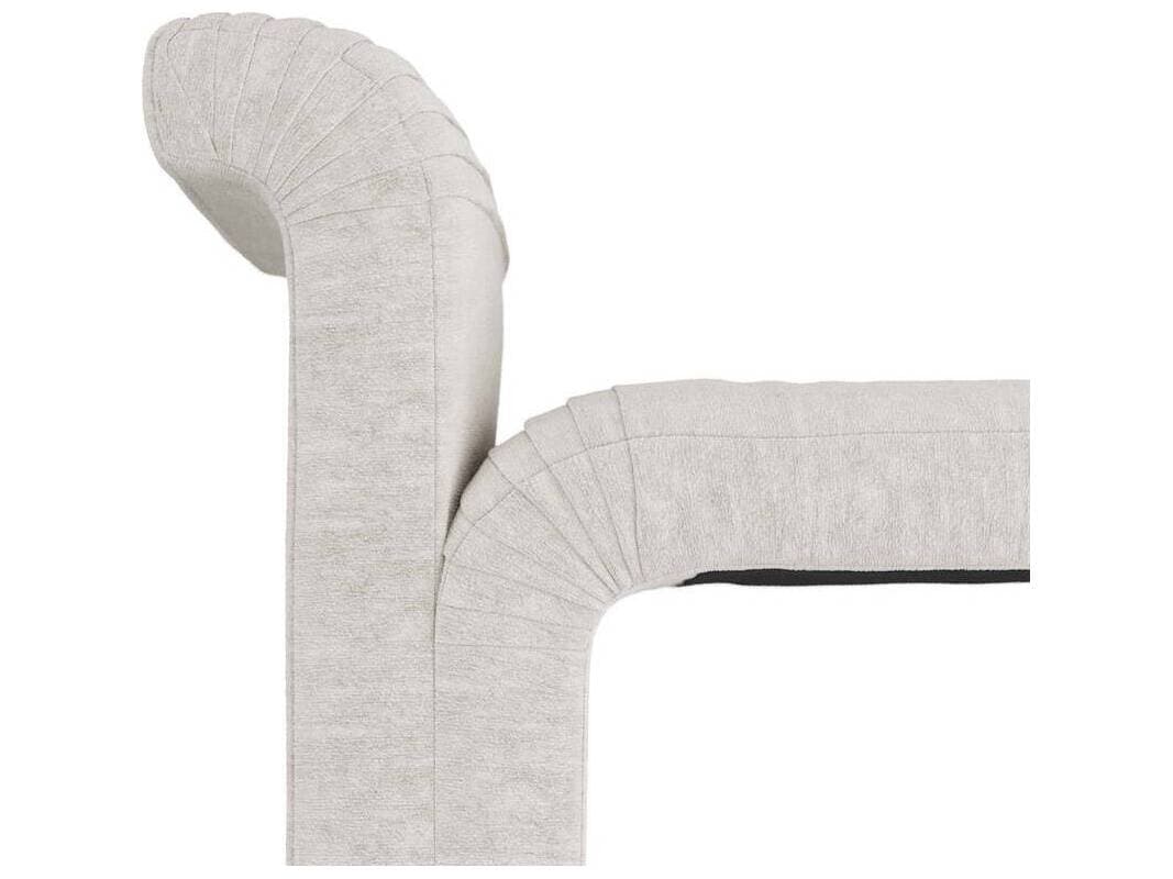 Arteriors Home Polar Grey Ash White Upholstered Weaver Chaise