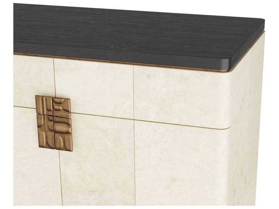 Arteriors Home Braelyn Ivory Ebony White Oak Wood Accent Chest