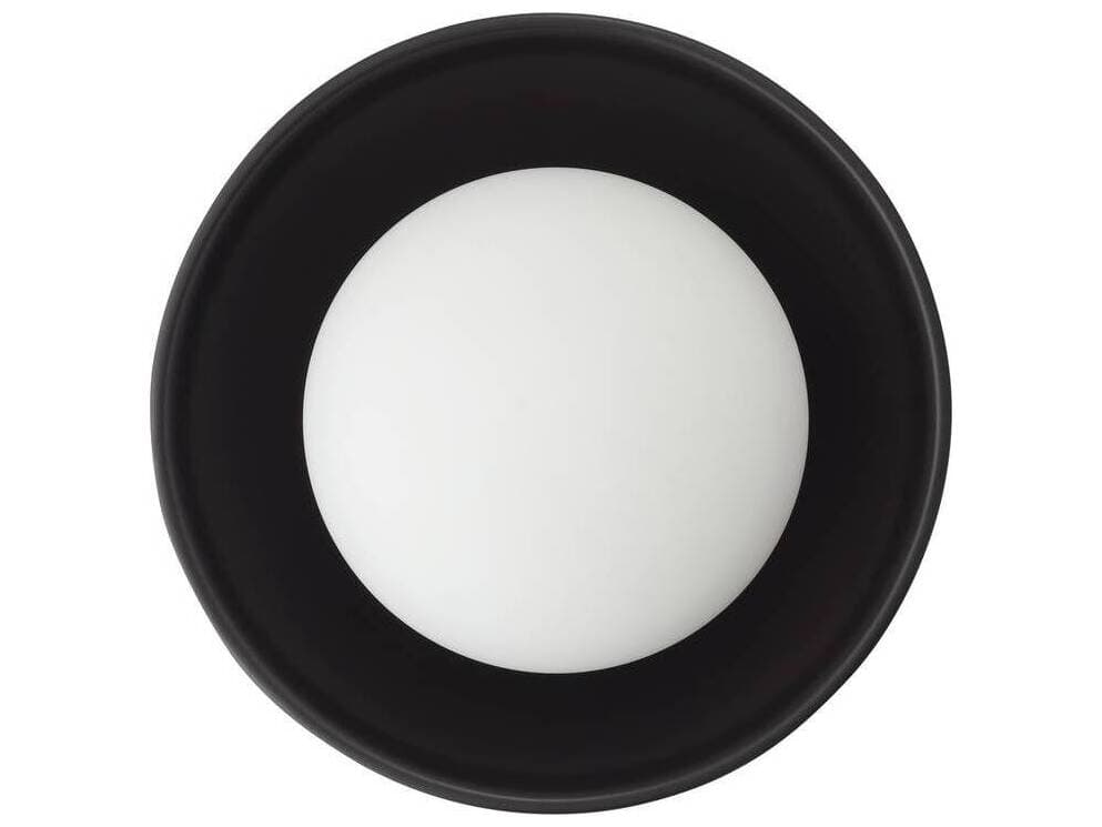 Arteriors Home Glaze 1-Light Matte Black Antique Brass Dome Globe Flush Mount
