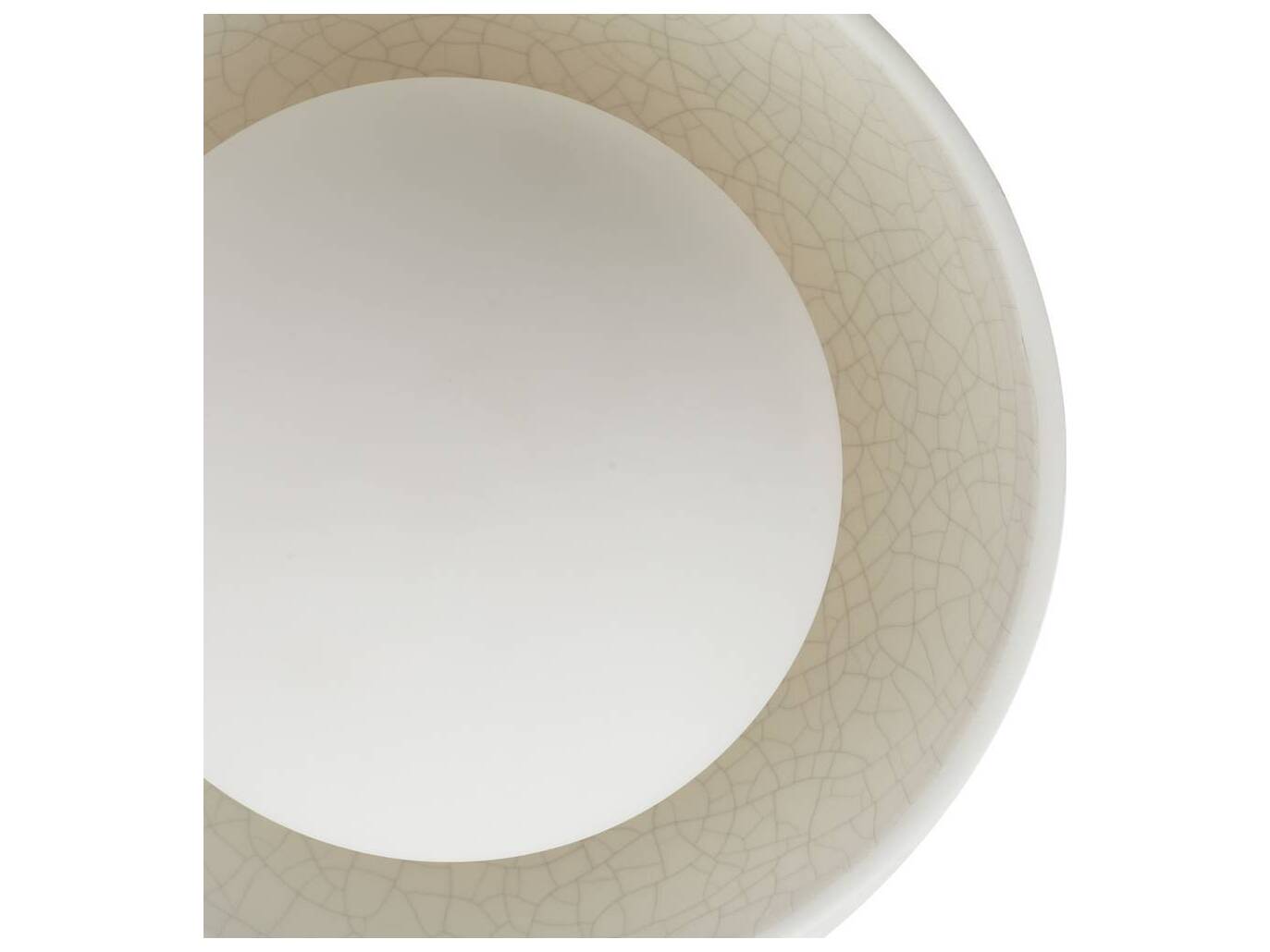 Arteriors Home Glaze 4-Light Ivory Stained Crackle Blackened Steel White Dome Globe Semi Flush Mount