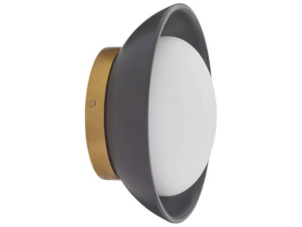 Arteriors Home Glaze 1-Light Matte Black Antique Brass Wall Sconce