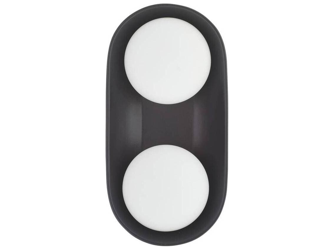 Arteriors Home Glaze 2-Light Matte Black Antique Brass Wall Sconce