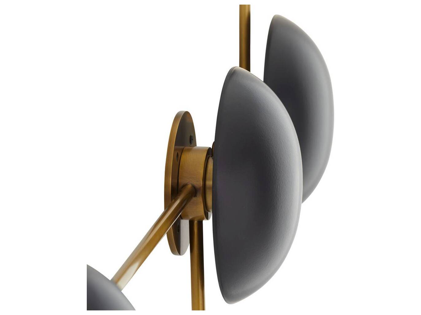 Arteriors Home Glaze 5-Light Matte Black Antique Brass Wall Sconce