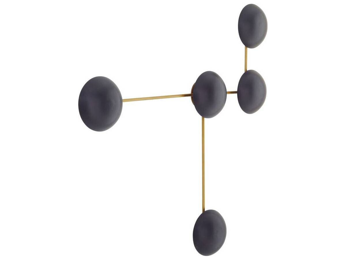 Arteriors Home Glaze 5-Light Matte Black Antique Brass Wall Sconce