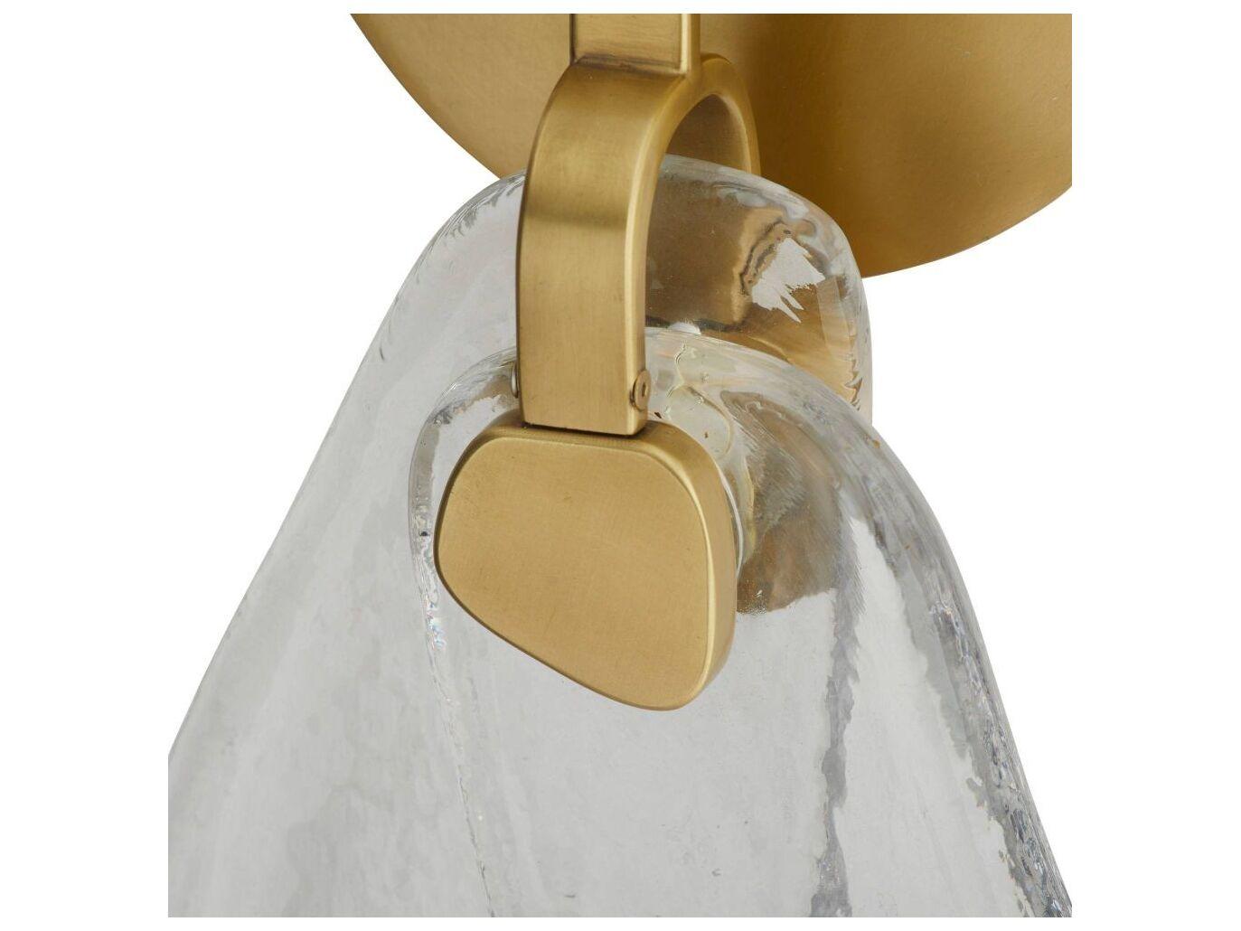 Arteriors Home Melt 1-Light Antique Brass Clear Wall Sconce