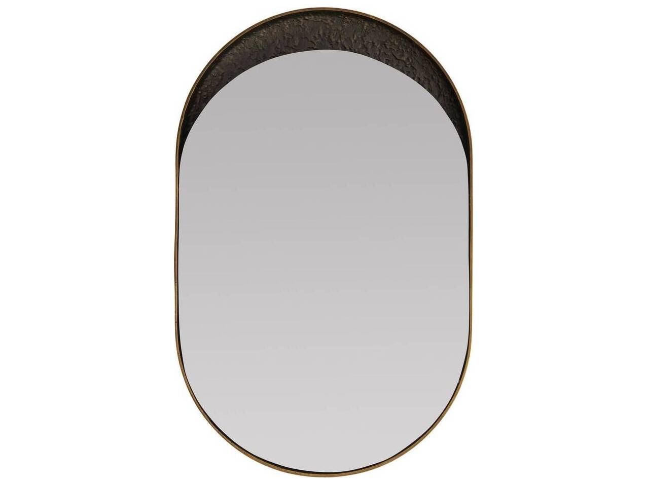 Arteriors Home Inset Antique Brass Bronze Wall Mirror Oval