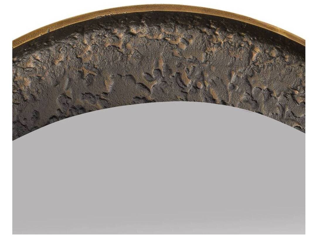 Arteriors Home Inset Antique Brass Bronze Wall Mirror Oval