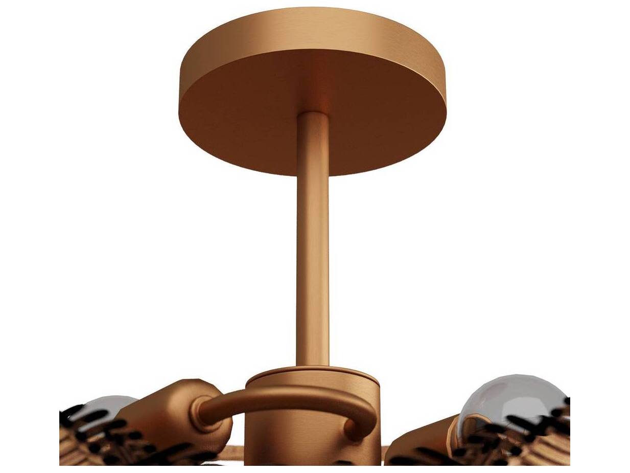 Arteriors Home Terrace 2-Light Natural Gold Steel Brown Semi Flush Mount