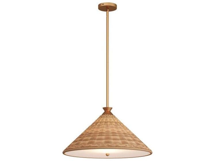 Arteriors Home Terrace 2-Light Natural Gold Steel Brown Pendant