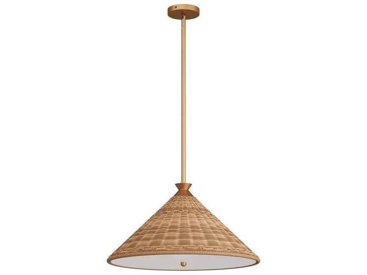 Arteriors Home Terrace 2-Light Natural Gold Steel Brown Pendant