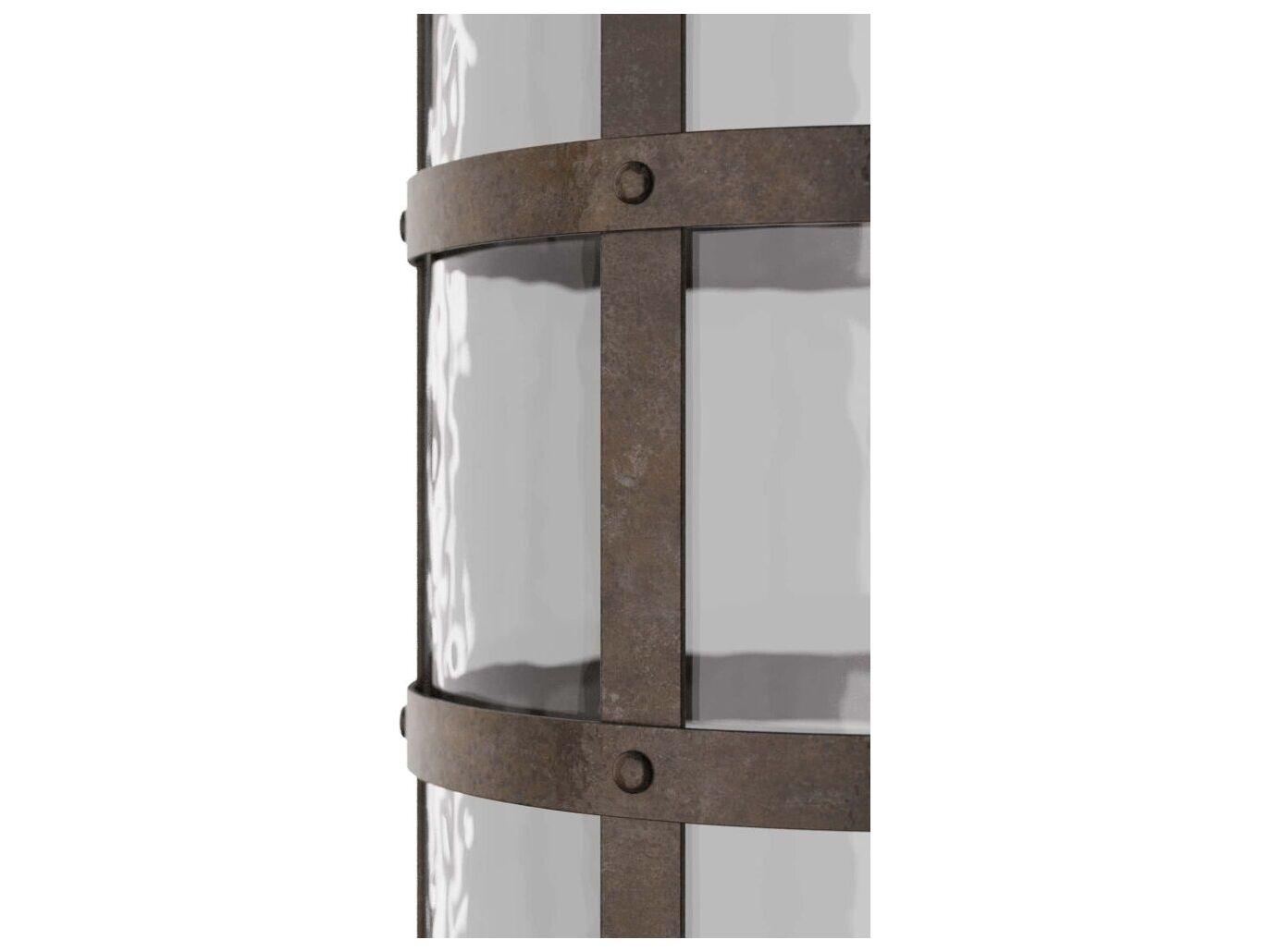 Arteriors Home Rivet Blackened Iron Clear Vase