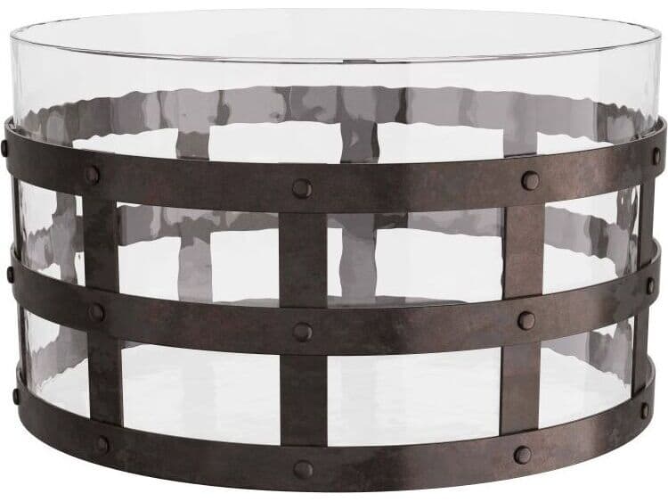 Arteriors Home Rivet Blackened Iron Clear Decorative Accent