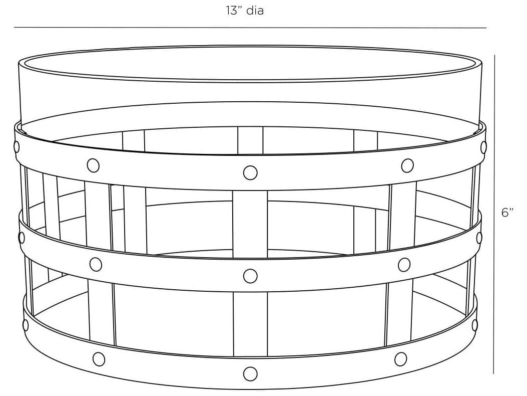 Arteriors Home Rivet Blackened Iron Clear Decorative Accent