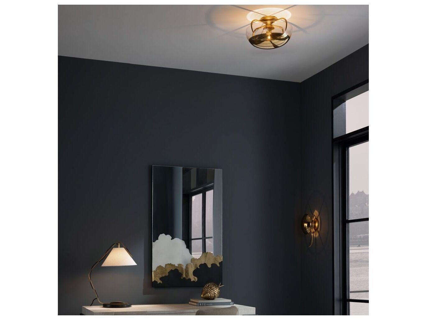 Arteriors Home Corona 1-Light Gold Ombre Antique Brass Round Flush Mount