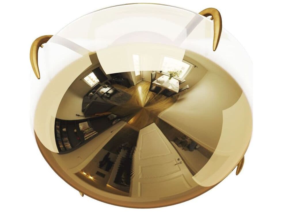 Arteriors Home Corona 1-Light Gold Ombre Antique Brass Round Flush Mount