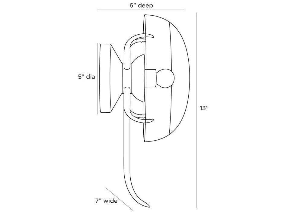 Arteriors Home Corona 1-Light Gold Ombre Antique Brass Wall Sconce