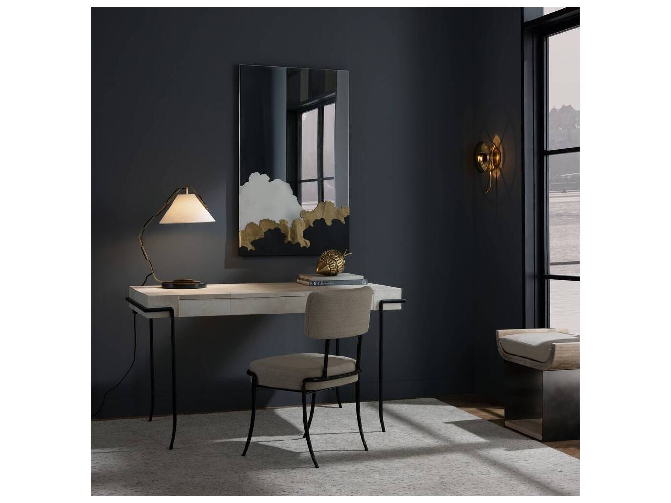 Arteriors Home Mosquito Beige Upholstered Armless Dining Chair